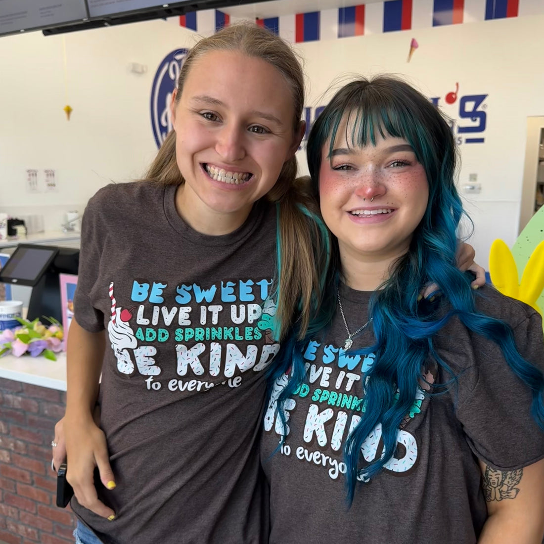 BROWN Ice Cream Tee - Be Kind to Everyone® Tee