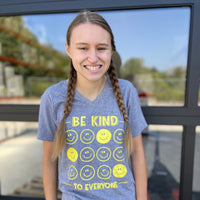 Our NEW ultra-soft All Smiles Be Kind to Everyone V-Neck.