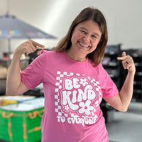 Pink Checkerboard Be Kind to Everyone® Tee