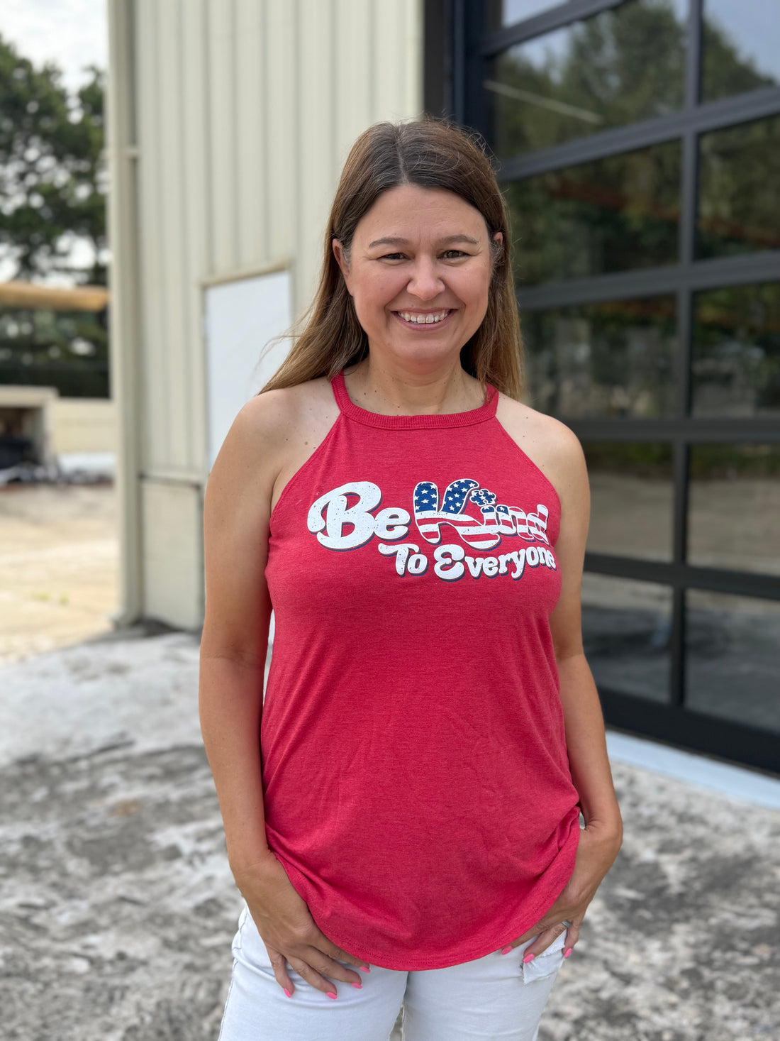 Red Rocker Tank - Be Kind to Everyone®