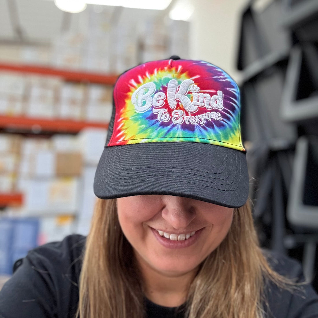 Bright Tie Dye Trucker Hat - Be Kind to Everyone®