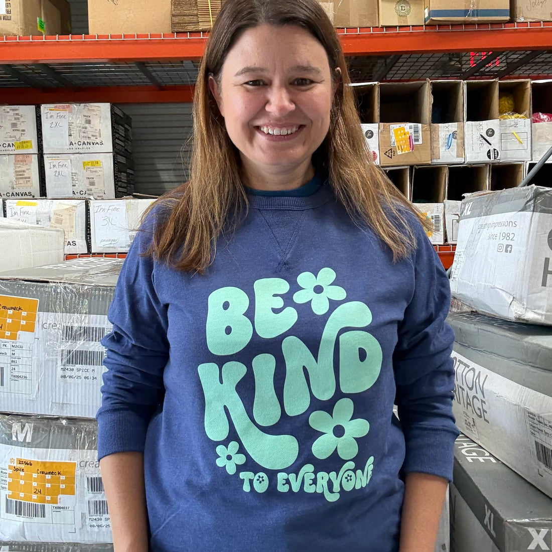 Denim Blue Sweatshirt - Be Kind to Everyone® Crewneck