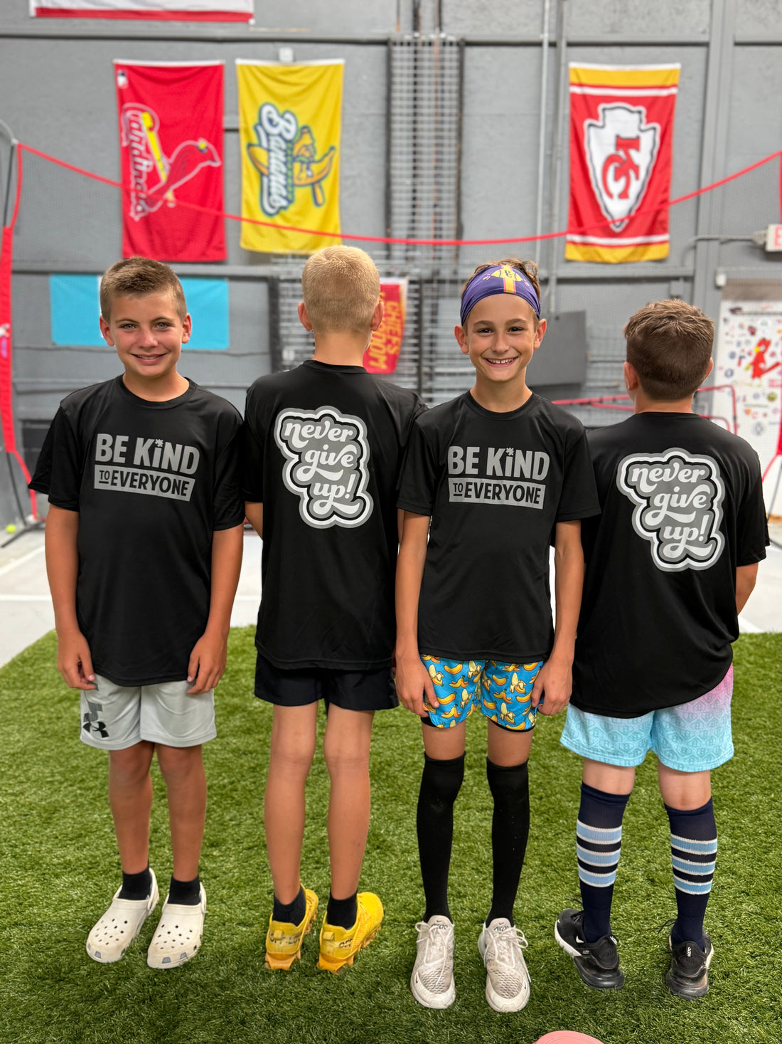 YOUTH Never Give Up Dri-Fit Short Sleeve Tee