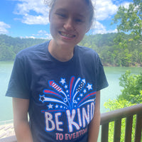 Celebrate Independence Day in style with our NEW July 4th Be Kind to Everyone® short-sleeved tee.