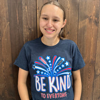 ADULT Navy 4th of July Short Sleeve Tee