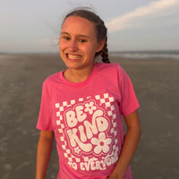 Pink Checkerboard Be Kind to Everyone® Tee