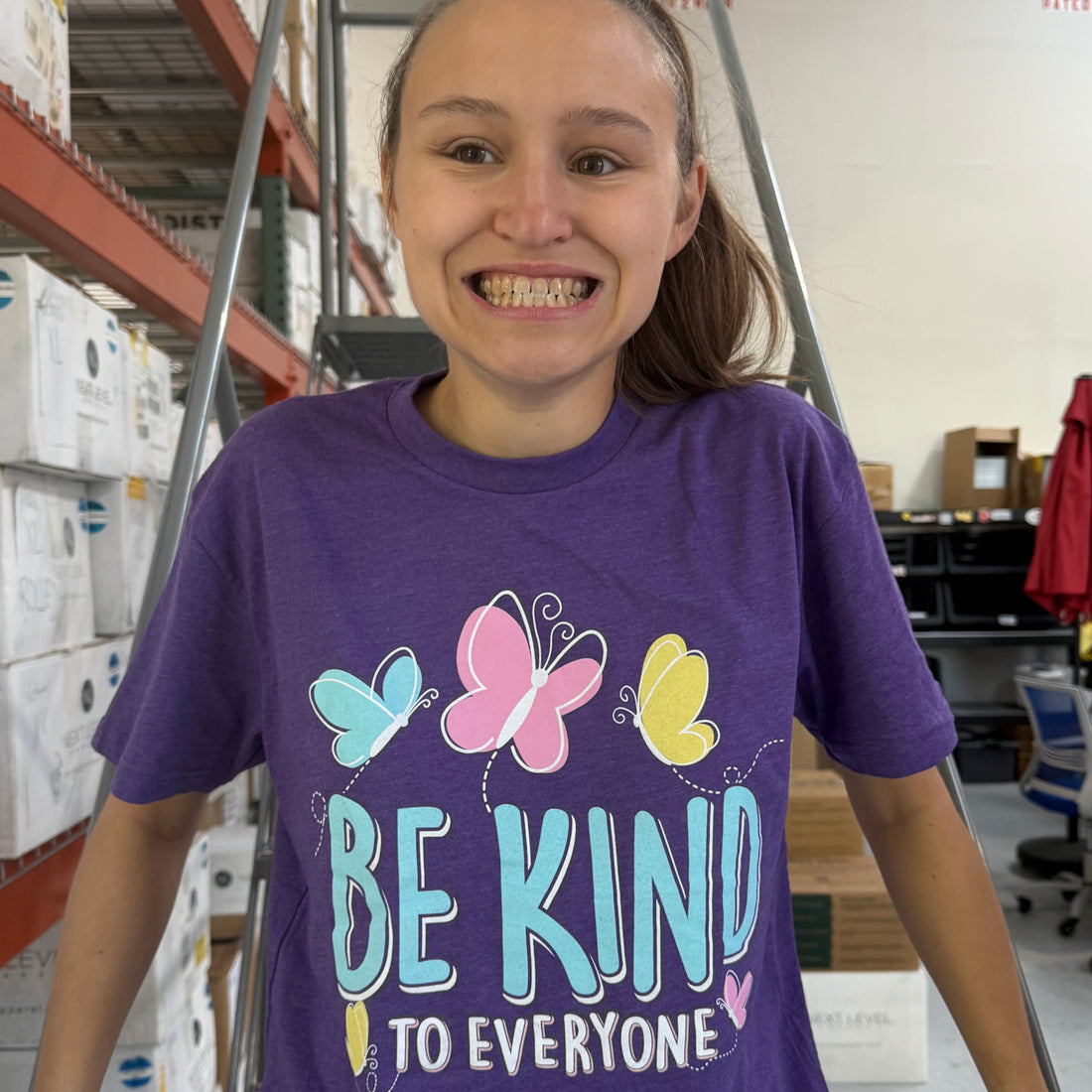 Purple Butterfly Be Kind to Everyone® Tee