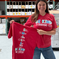 Red V-Neck - Smile Tee