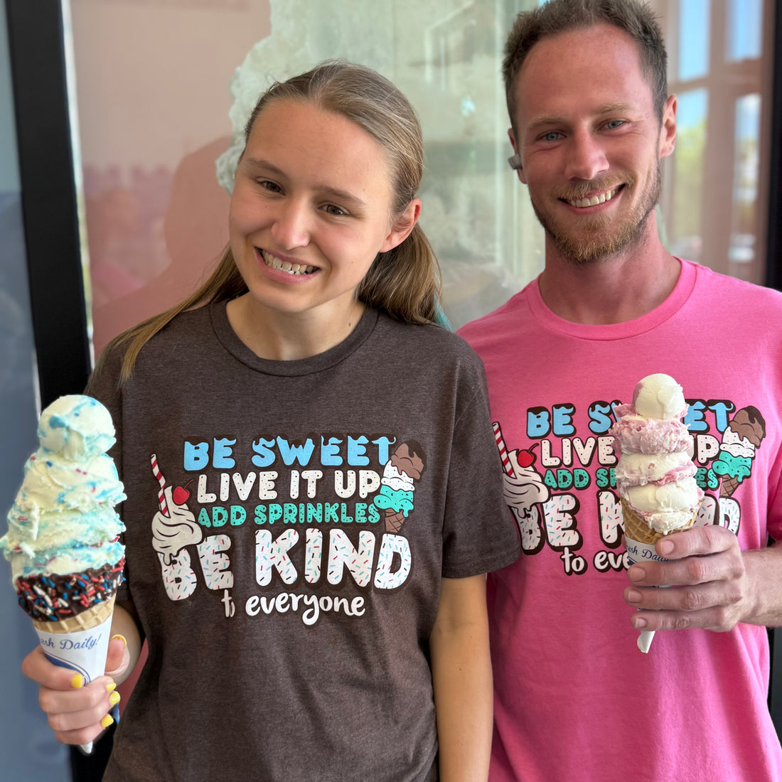 BROWN Ice Cream Tee - Be Kind to Everyone® Tee