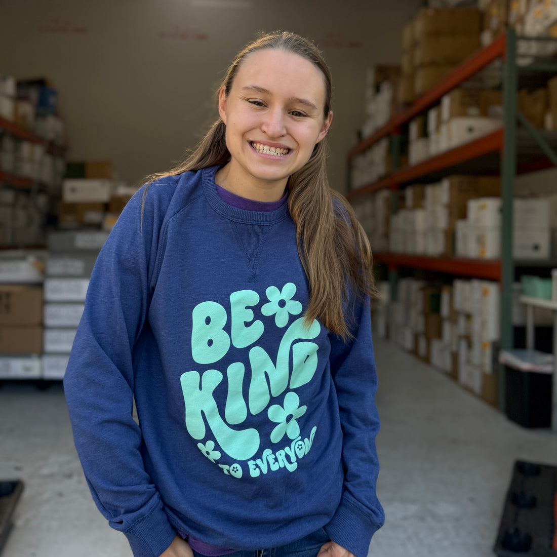 Denim Blue Sweatshirt - Be Kind to Everyone® Crewneck