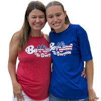 Adult Red, White and Blue Dri-Fit Short Sleeve Tee - Be Kind to Everyone®