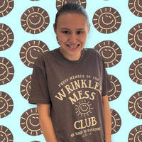 Brown Wrinkled Mess Club Short Sleeve Tee