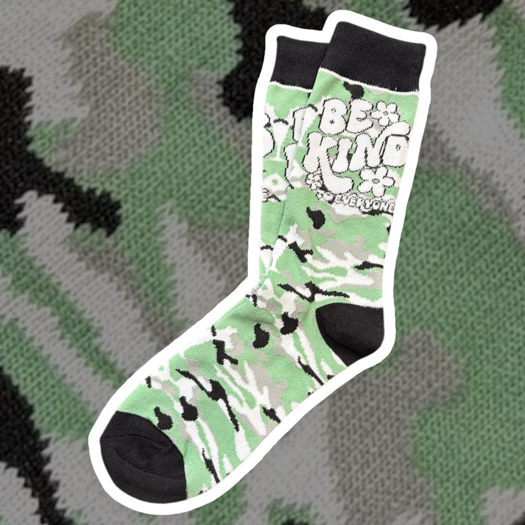 Camo Socks - Be Kind to Everyone