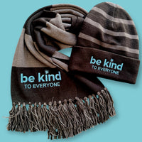 Embroidered Beanie and Scarf- Be Kind to Everyone®