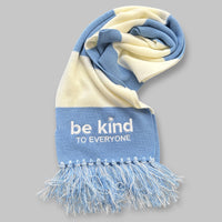 Blue and White Embroidered Scarf - Be Kind to Everyone®