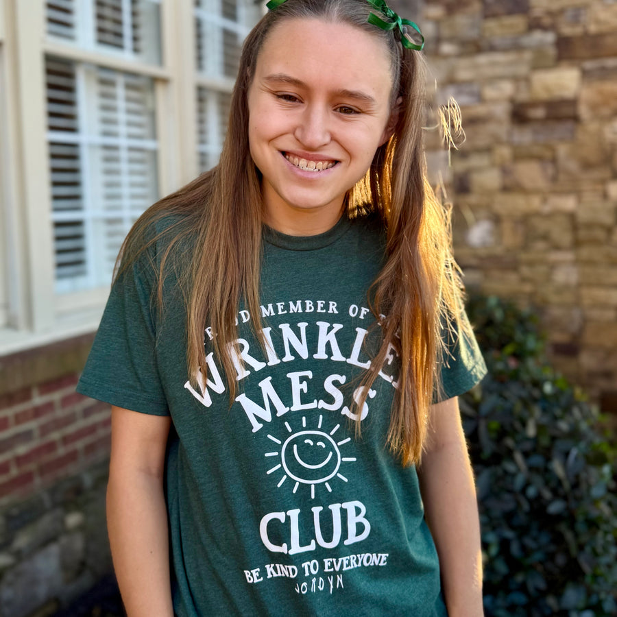 Green Wrinkled Mess Club® Short Sleeve Tee