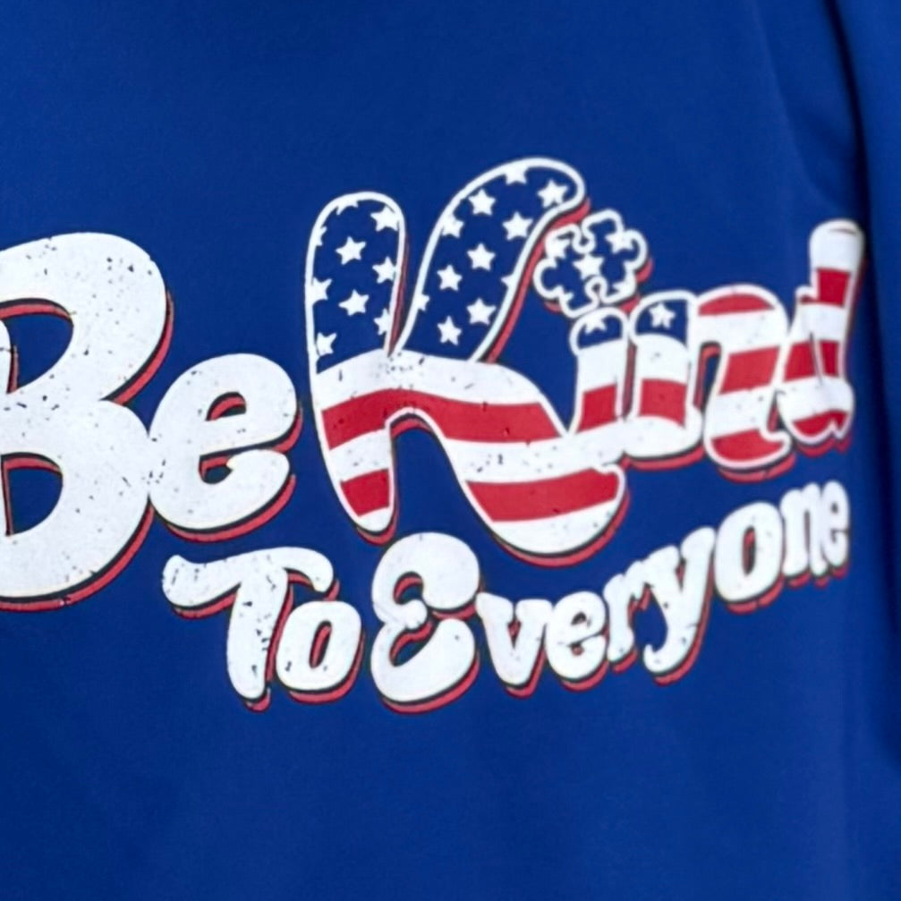 YOUTH Red, White and Blue Dri-Fit Short Sleeve Tee - Be Kind to Everyone®