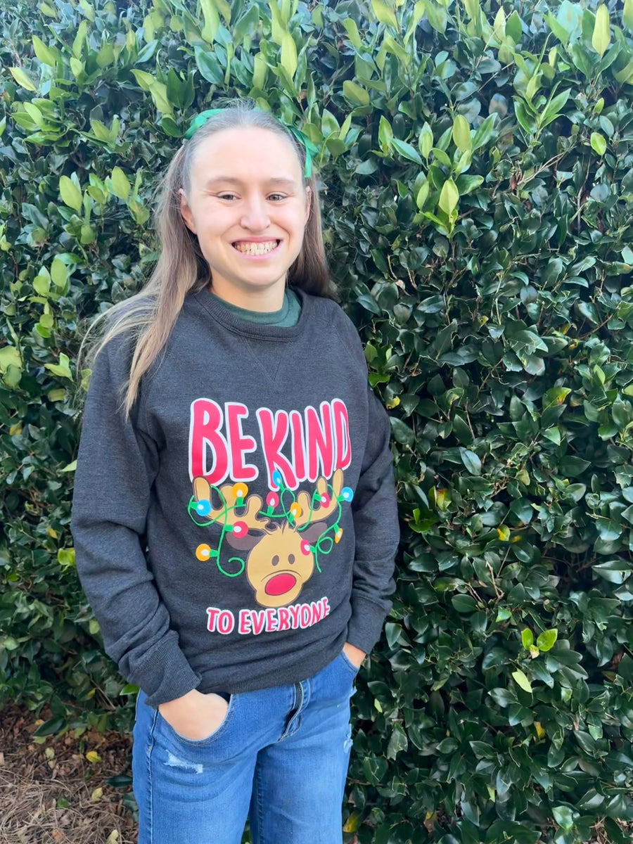 Reindeer Sweatshirt - Be Kind to Everyone® Crewneck