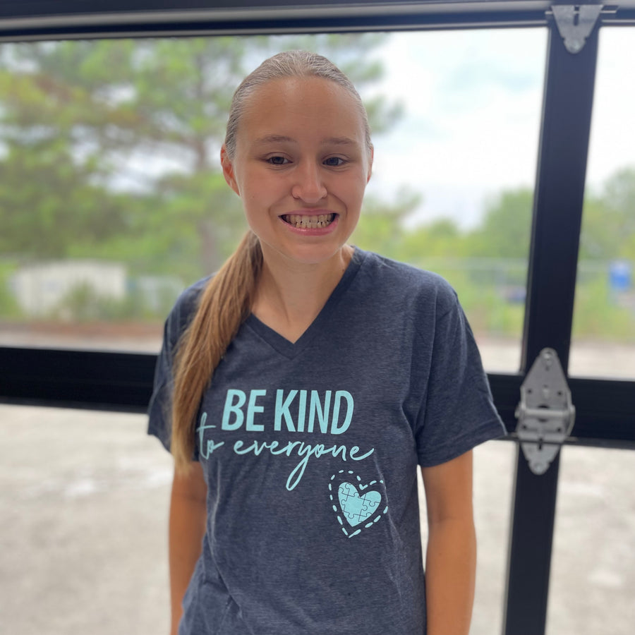 Navy V-Neck Tee - Jordyn Original Be Kind to Everyone®