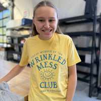 YELLOW Wrinkled Mess Club Short Sleeve Tee