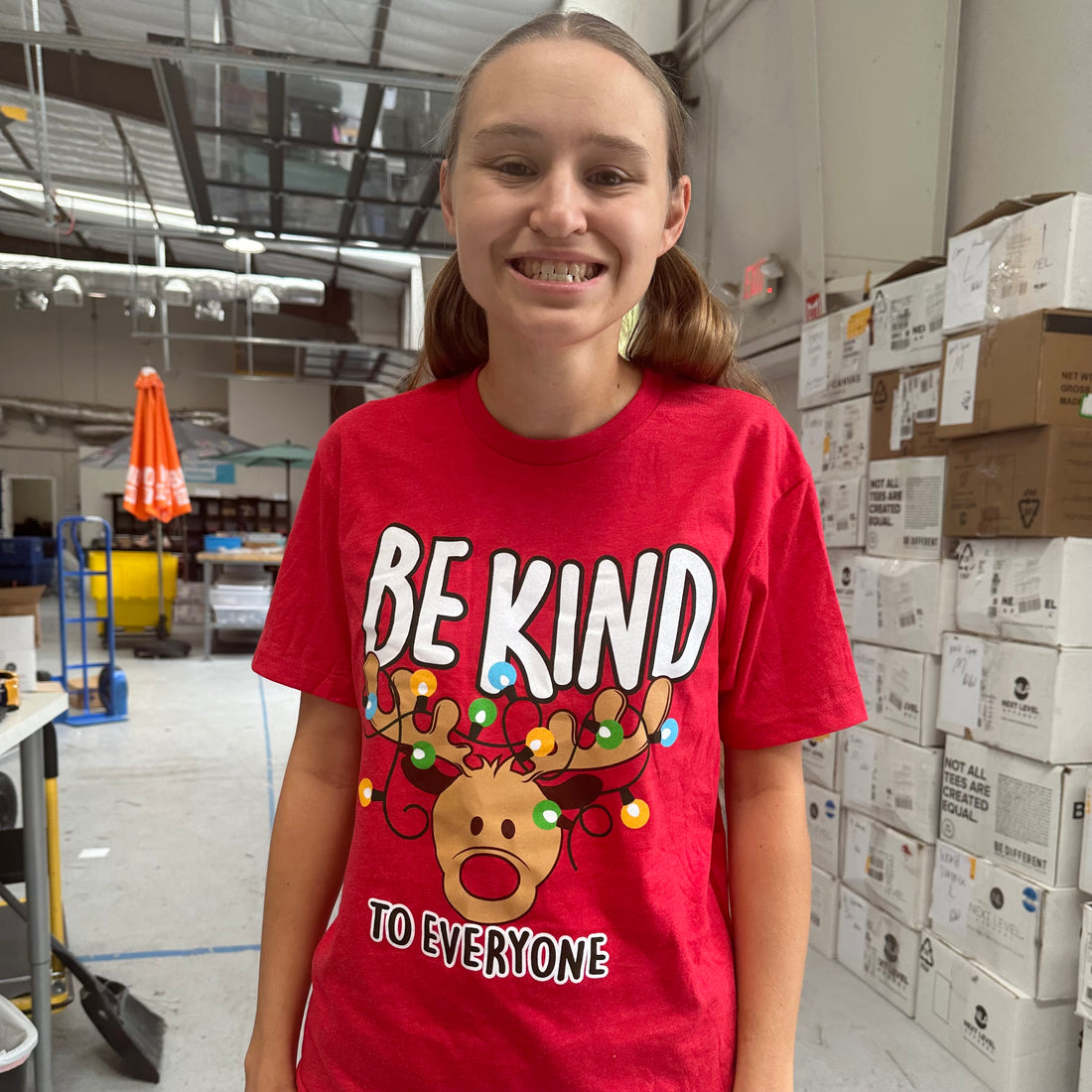 Adult Reindeer Be Kind to Everyone® Tee