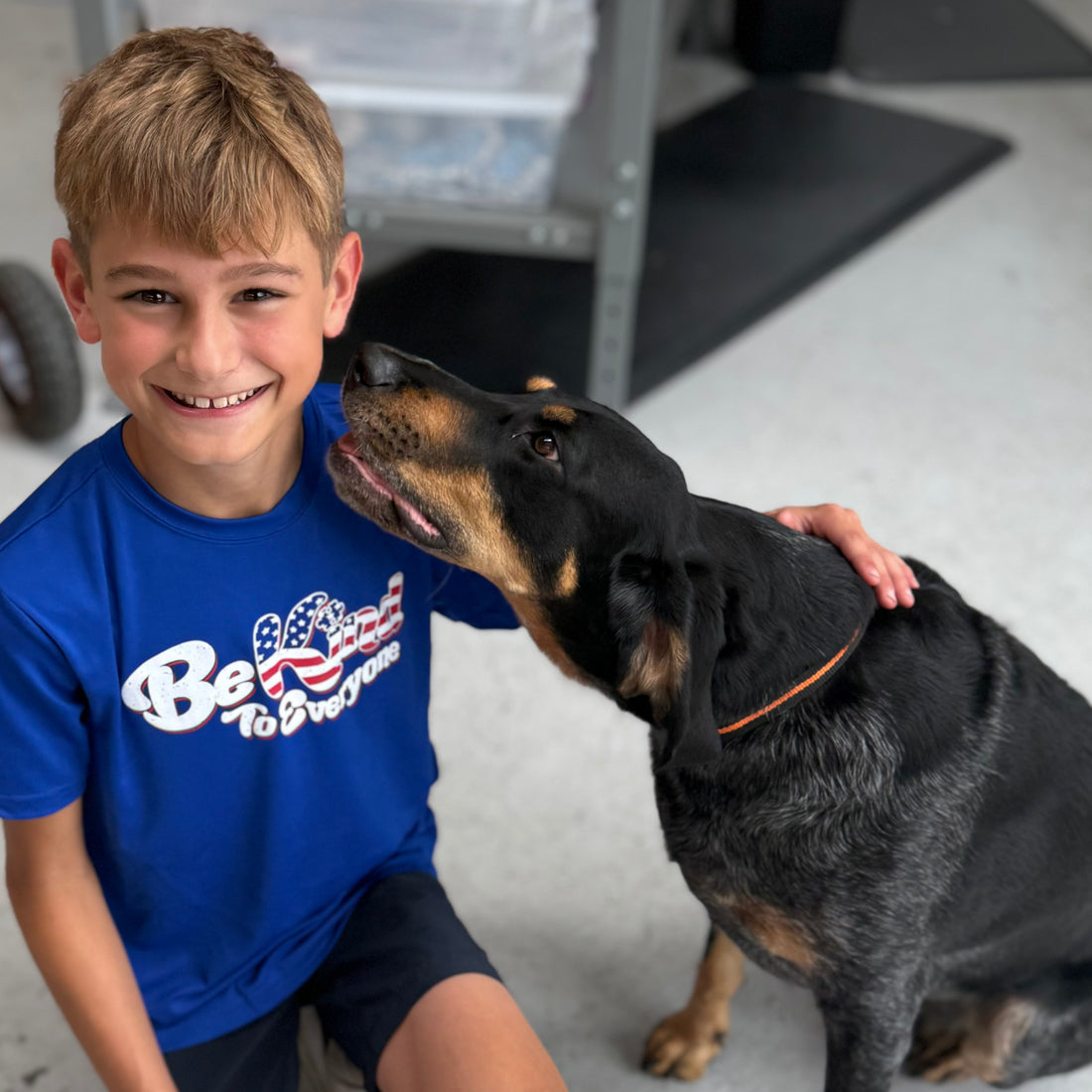 YOUTH Red, White and Blue Dri-Fit Short Sleeve Tee - Be Kind to Everyone®