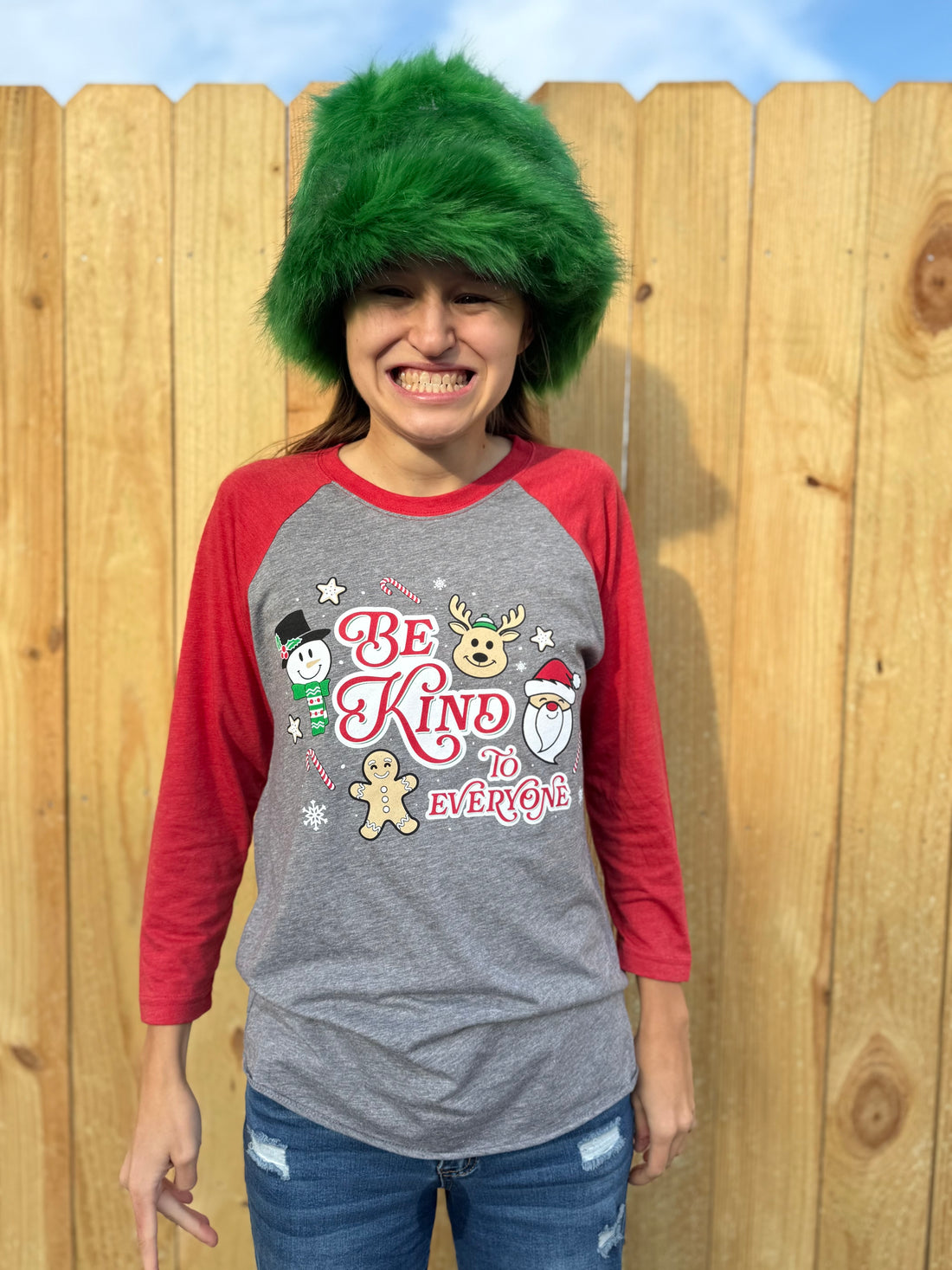 Christmas Raglan - Be Kind to Everyone® Tee