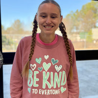 Mauve Valentine Be Kind to Everyone® Crewneck Sweatshirt