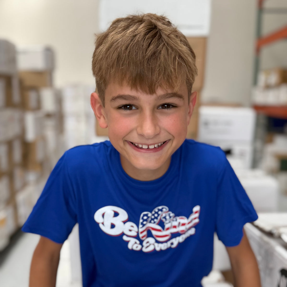 YOUTH Red, White and Blue Dri-Fit Short Sleeve Tee - Be Kind to Everyone®