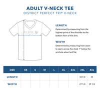 Blue V-Neck Wrinkled Mess Club® Short Sleeve Tee