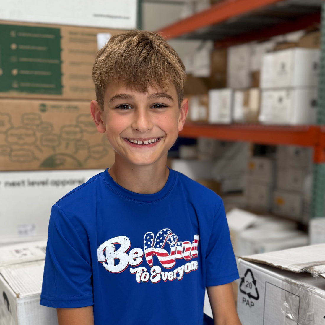 YOUTH Red, White and Blue Dri-Fit Short Sleeve Tee - Be Kind to Everyone®