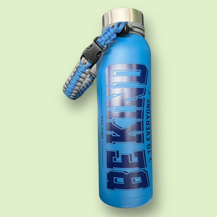 Our blue 32-oz Be Kind to Everyone Stainless Thermos the perfect companion for a full day of adventure and it makes an excellent gift for teachers!