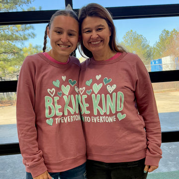 Mauve Valentine Be Kind to Everyone® Crewneck Sweatshirt