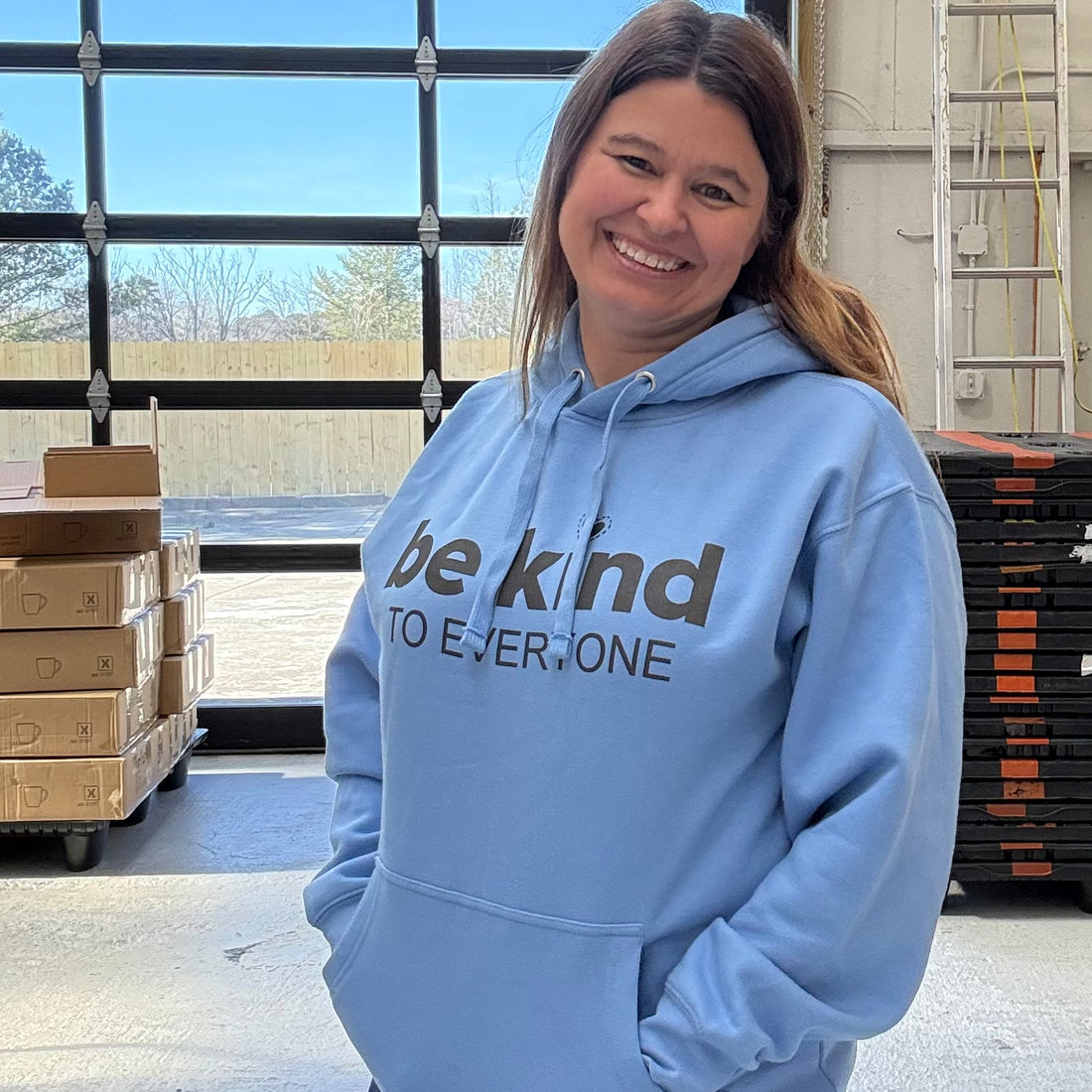Winter Blue Hoodie- Be Kind to Everyone®