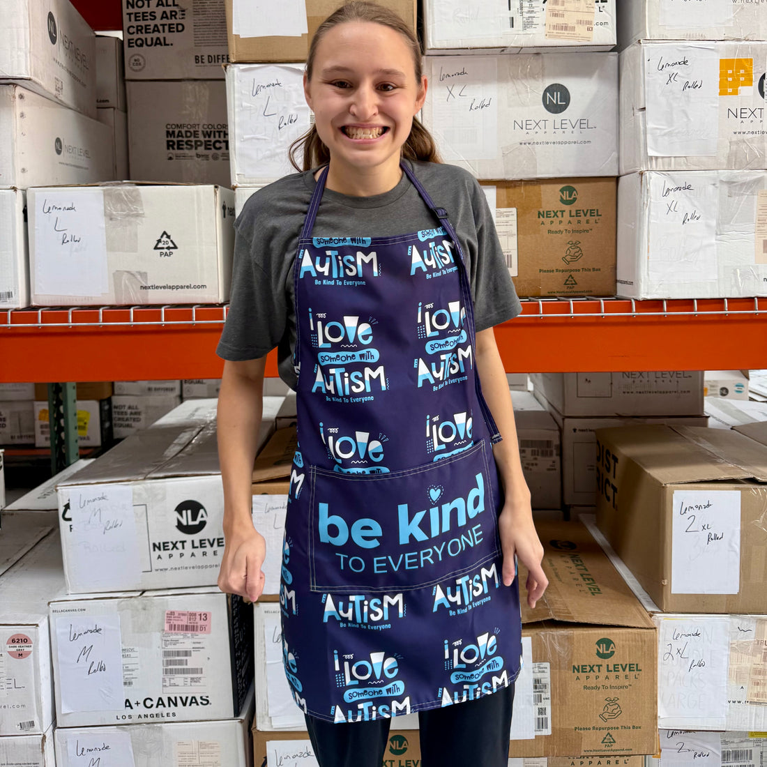 Autism Apron - I love Someone with Autism