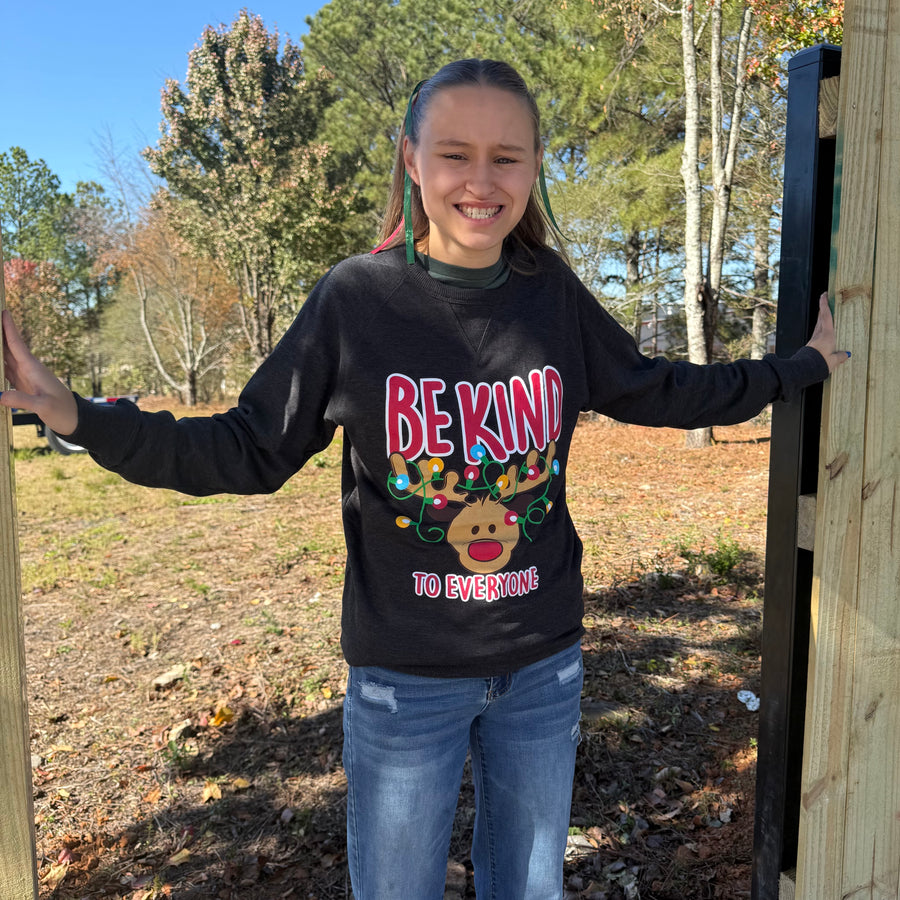 Reindeer Sweatshirt - Be Kind to Everyone® Crewneck