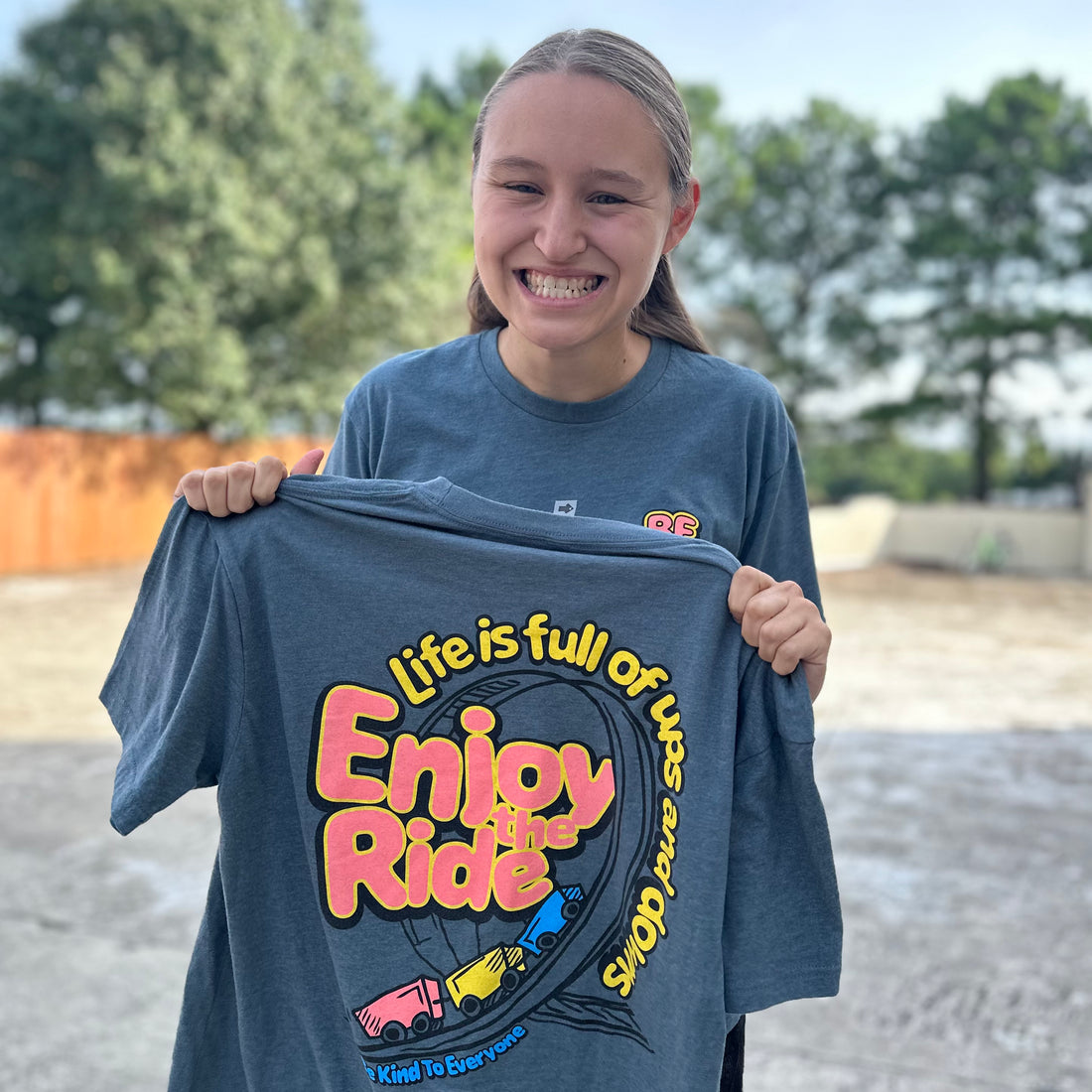 Enjoy the Ride Roller Coaster Tee - Be Kind to Everyone®