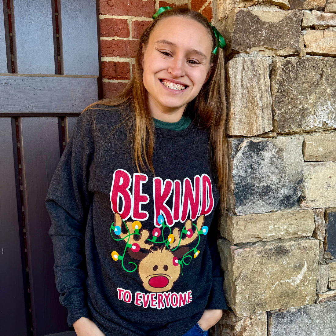 Reindeer Sweatshirt - Be Kind to Everyone® Crewneck