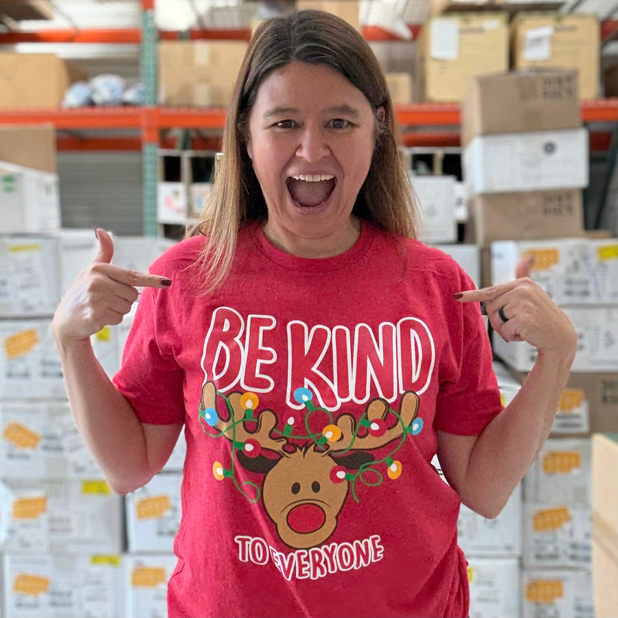 Adult Reindeer Be Kind to Everyone® Tee