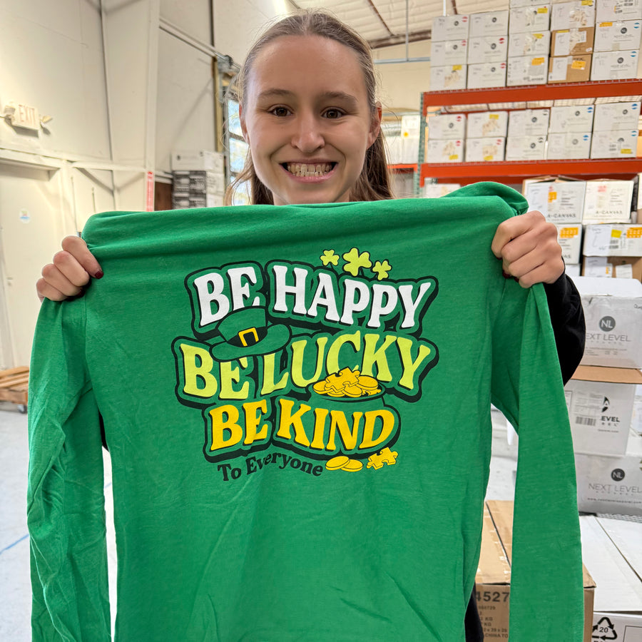 LONG St Patrick's Day Be Kind to Everyone Tee