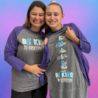 SMILE Raglan - Be Kind to Everyone® 3/4 Tee