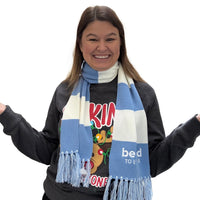Blue and White Embroidered Scarf - Be Kind to Everyone®