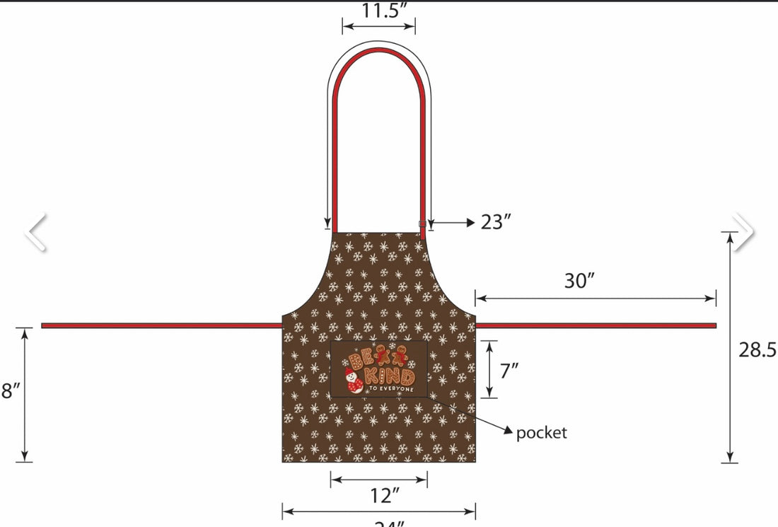 Gingerbread Apron - Be Kind to Everyone
