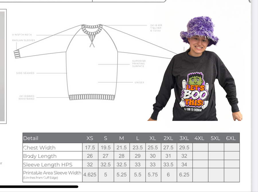 Sweatshirt - Let's Boo This Halloween Be Kind to Everyone® Crewneck
