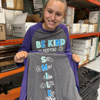 SMILE Raglan - Be Kind to Everyone® 3/4 Tee
