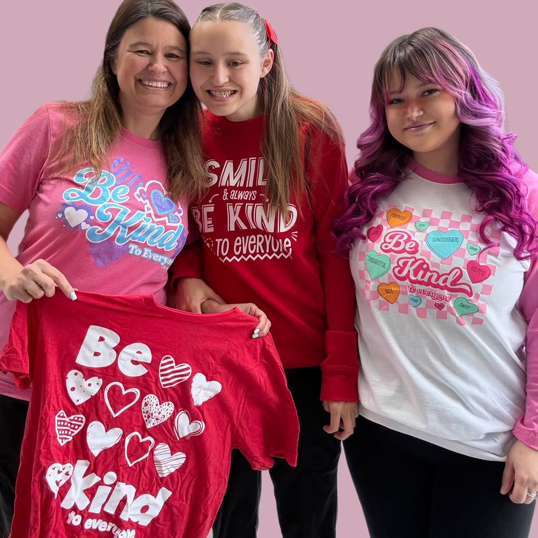 Smile Sweatshirt - Red Be Kind to Everyone® Crewneck