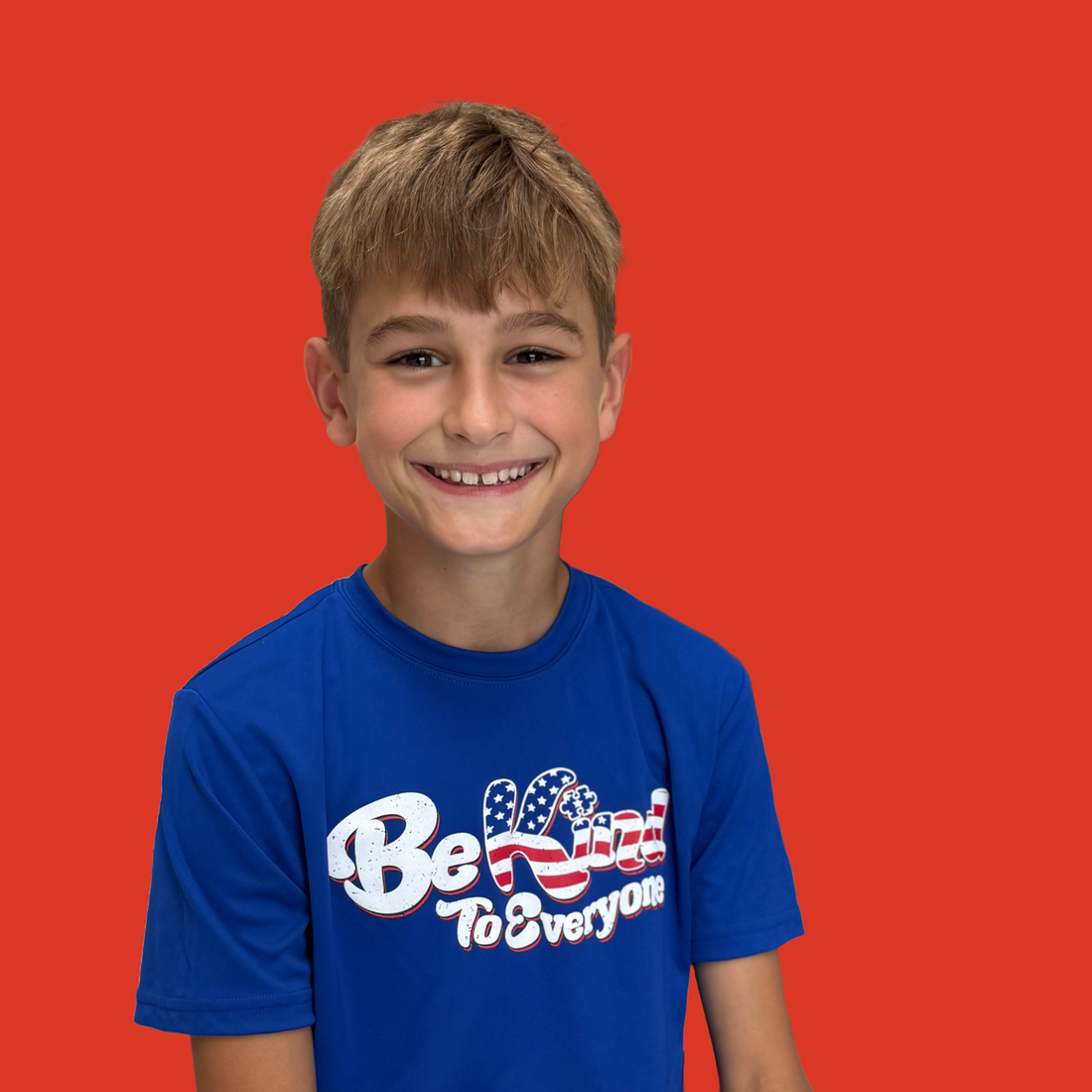 YOUTH Red, White and Blue Dri-Fit Short Sleeve Tee - Be Kind to Everyone®