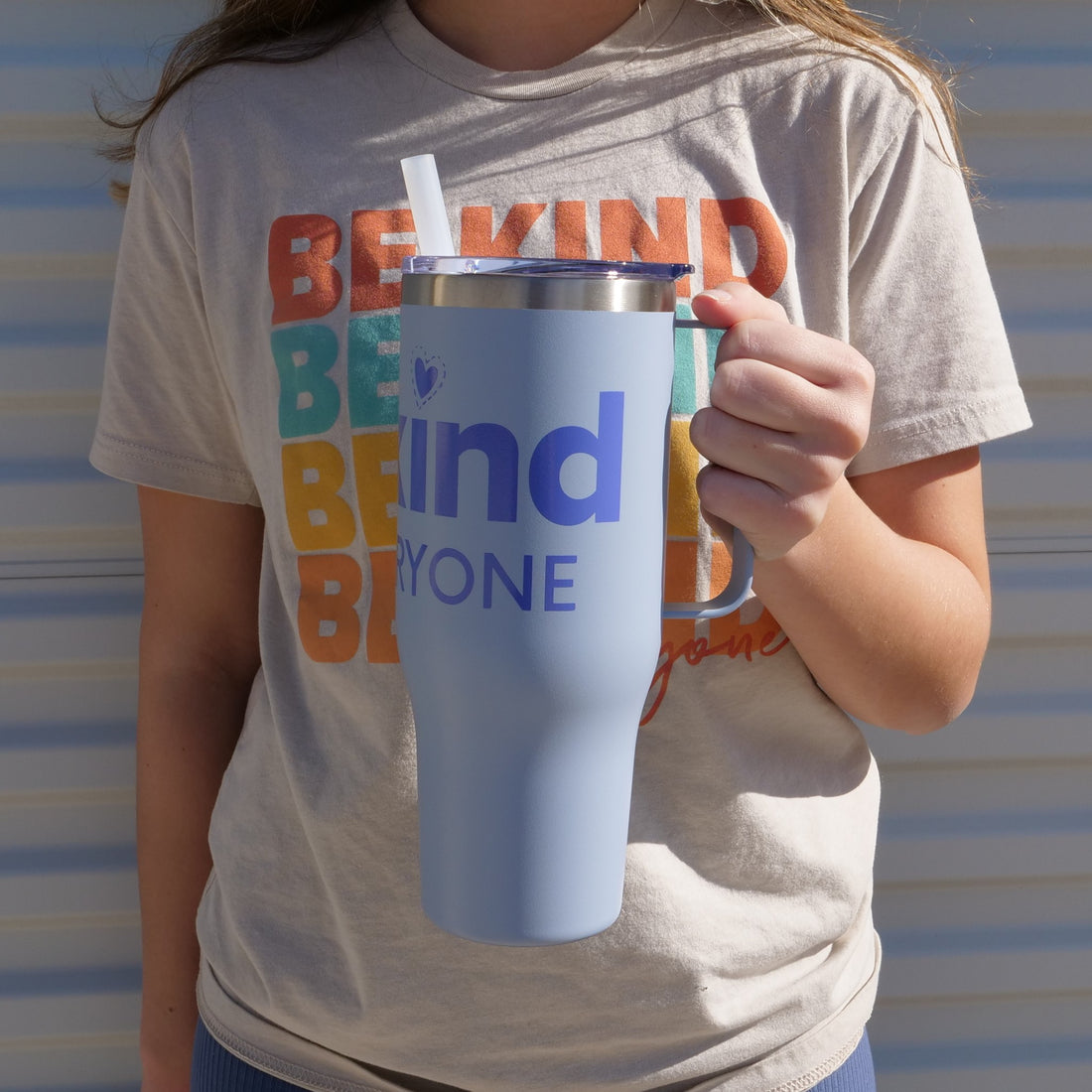 40 Oz Stainless Tumbler and Decal - Be Kind to Everyone