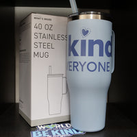 Each 40-oz. Be Kind to Everyone® Tumbler comes with a decal.