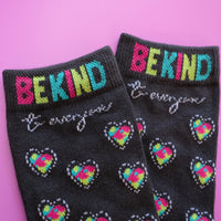 Our Be Kind to Everyone® socks feature our Jordyn Original design.